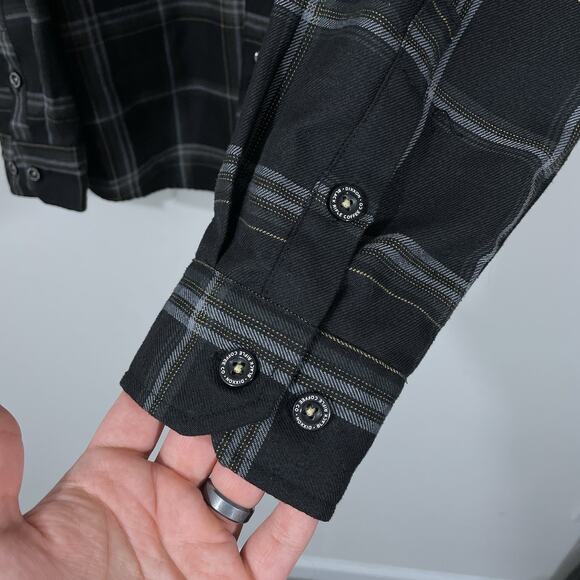 Dixxon Flannel Shirt Black Rifle Coffee Company Mens Large Black Plaid BRCC - Picture 5 of 7